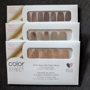 COLOR STREET NAIL POLISH STRIPS MANICURE BUNDLE SHADES OF FALL SET OF 3 NEW
